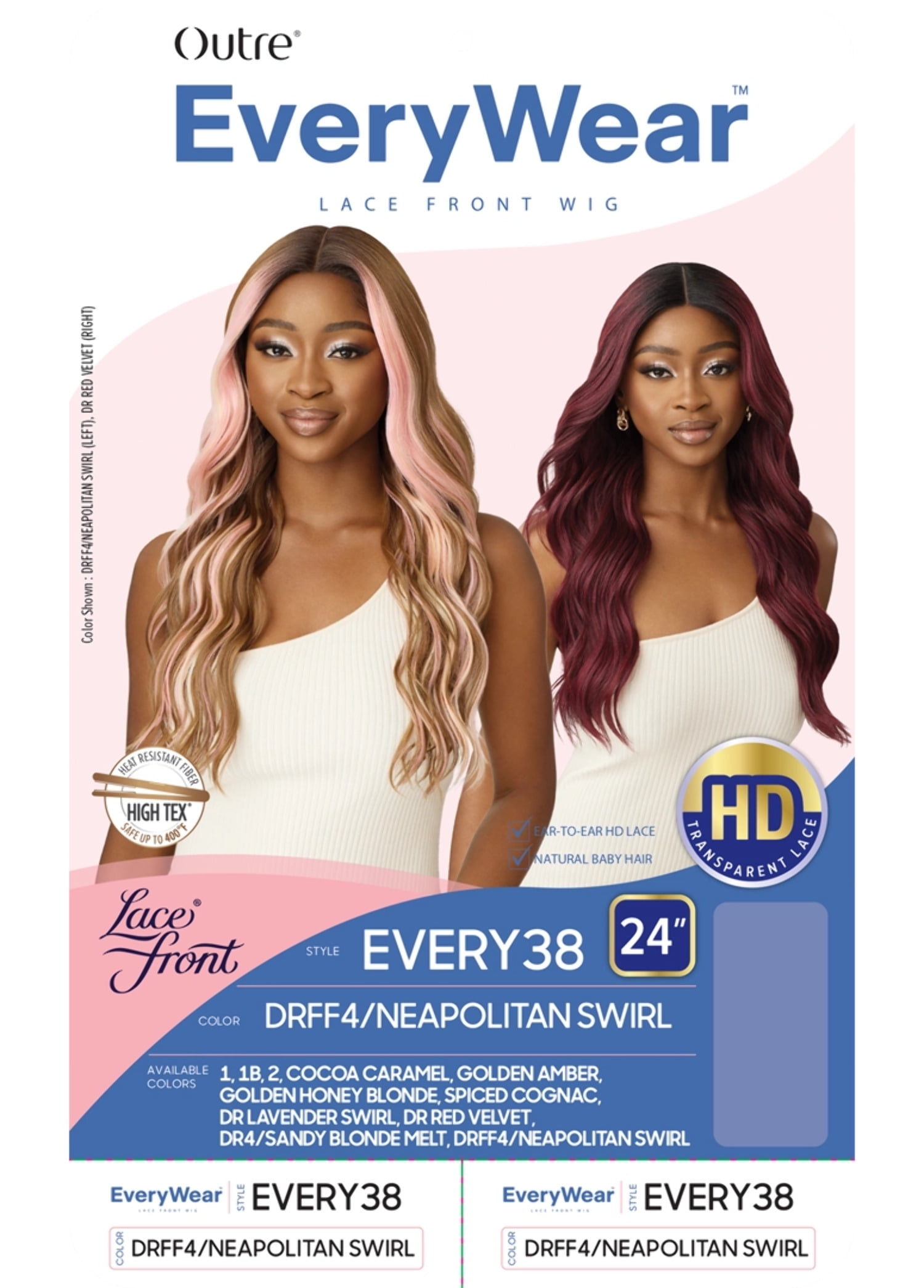 Outre Synthetic Pre-Plucked HD Transparent Lace Front Wig Every 38 QLEWE38