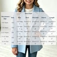 thumbnail image 4 of Jackets for Girls Zaewscy Girls Double‑Breasted Wool Blend Coat Notched Lapel Long Sleeve Kids Casual Wool Outerwear Light Blue 120, 4 of 9
