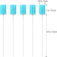 thumbnail image 6 of Cleaning Sponge, Disposable Medical Sponge Swabs, 3.9 in Plastic Handle, Light Blue Cylindrical Foam, Oral Wound Care, Clinical Use, 100 Pc, 6 of 6