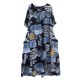 thumbnail image 2 of Vestido suelto para mujer con bolsillos Estampado vintage Cuello en V Medias mangas Vestido de vacac Tomshoo Vestido, 2 of 2