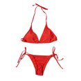 thumbnail image 4 of Ragstock Bright Red Triangle Bikini Top, 4 of 4