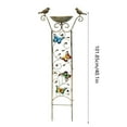 thumbnail image 2 of Vertical Bird Bath with Ground Stakes Hummingbird Pattern Design Ideal for Garden Patio and Winter Proof Water Feeder, 2 of 7