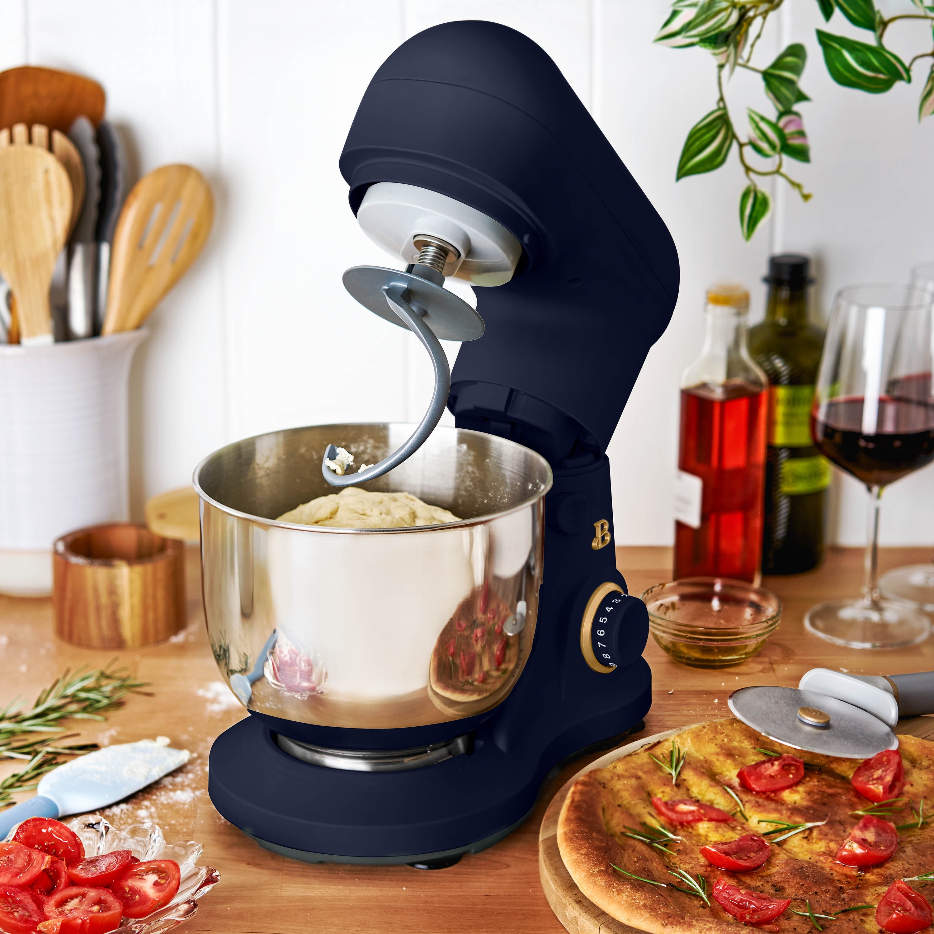 Beautiful 3.5 Qt Stand Mixer, Starry Night with Flat Beater, Dough Hook, Balloon Whisk