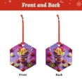 thumbnail image 2 of Hirioo Fruit Parfait Colorful for Acrylic Christmas Pendant Hanging Christmas Tree Ornaments, Car, Home, Office Gift Decor-Hexagon, 2 of 7
