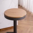 thumbnail image 4 of YOUNIKE Wood Bar Stools Set of 2 Round Heigh Adjustable Gray Counter Barstools with Footrest, 4 of 8