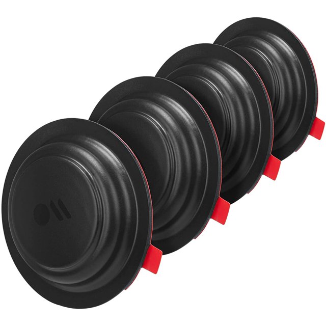 Case-Mate - Sticker Mount Case for AirTags - Holder - Sticks to Most Hard Surfaces - 4-Pack - Black