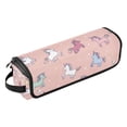 thumbnail image 2 of Hair Tool Organizer Bag with Heat Resistant Mat Removable Travel Storage Case for Hot Air Brushes Curling Irons Cute Various Poses Unicorns, 2 of 8