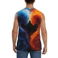 thumbnail image 4 of Haiem Men's Red And Blue Abstract Print Tank Tops Summer Sleeveless Cut Off Workout T-Shirts Fitness Vest Athletic Undershirts-3X-Large, 4 of 8