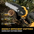 thumbnail image 3 of Mini Chainsaw compatible with Dewalt 20V Battery (Battery NOT Included), Cordless Pruning with Security Lock & Replacement Chain, Battery Powered Mini Chainsaw for Tree Trimming, 3 of 10
