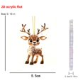 thumbnail image 3 of Hyknon Cute Acrylic Christmas Ornaments Pendant, Clear 2D Flat Festive Decor with Hanging Rope, Thick Reindeer Rearview Mirror Pendant, Portable Hanging Decor for Xmas Tree Car Backpack Holiday Gifts, 3 of 7