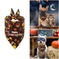 thumbnail image 2 of TIELUTT Thanksgiving Dog Bandana Fall Pet Scarf Adjustable Pumpkin Turkey Maple Leaf Triangle Bib Thanksgiving Clothing Clothing Dog Chain with Name Dog Custom Reflective Dog Color for Dogs Boy Dog L, 2 of 8
