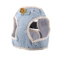 thumbnail image 3 of Cotton Blend Breathable Pet Cat Dog Vest Chest Strap with Pulling Rope(Blue， S), 3 of 14