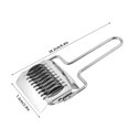 thumbnail image 3 of Vegetable Chopper Noodle Cutter Stainless Steel Noodle Lattice Roller Dough Cutter Pasta Marker Kitchen Gadget,Silver Kitchen Vegetable Cutter, 3 of 8