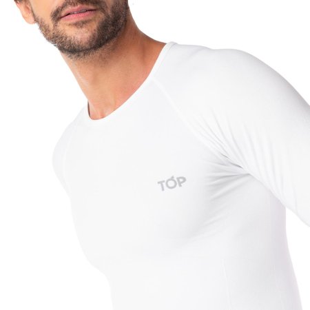 Camiseta Deportiva Primera Capa Microfibra Blanca - Top Underwear