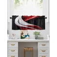 thumbnail image 5 of Valances for Windows Abstract Stitching Rod Pocket Cafe Window Treatments Valance Curtains for Kitchen Bathroom Laundry Basement Windows 60"x18", 5 of 9
