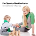thumbnail image 2 of Wooden Balancing Stones, 20 Pcs Wooden Stacking Rocks Irregular, Paint-Free Wooden Building Rocks Preschool Educational Toys, Novel Building Blocks for Toddles Stacking Game Fun Painting, 2 of 6