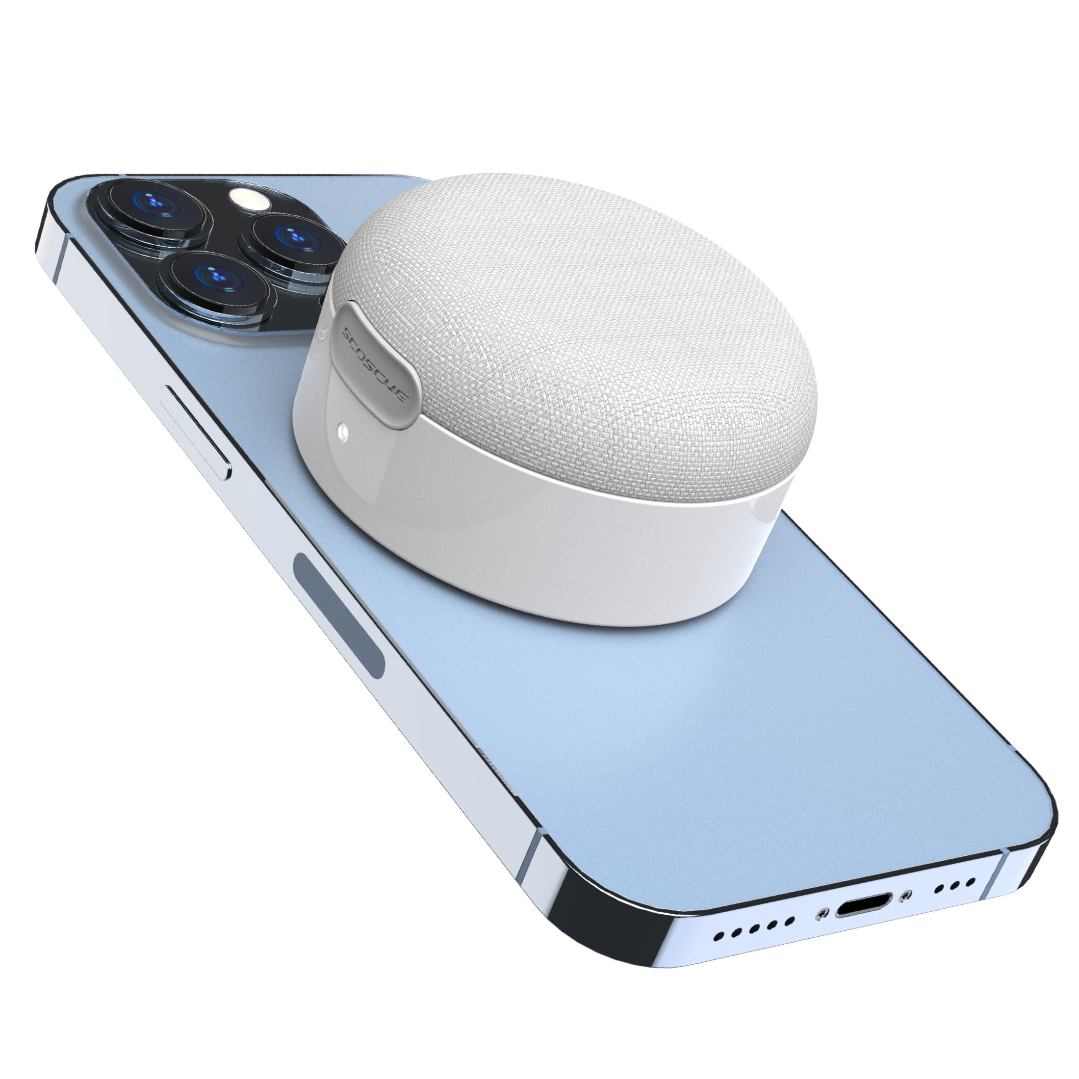 Scosche Btmsswt-SP Boom Can® MS Prtbl Wireless Bluetooth Spkr Comp w/ MagSafe iPhone White