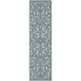 thumbnail image 2 of My Texas House Lady Bird 1'11" X 5' Runner Harbor Blue Damask Outdoor Rug, 2 of 7