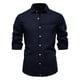 thumbnail image 1 of pstuiky manga larga para hombre, Camisa informal de manga larga con solapa y botones de color sólido para exteriores para hombre. Tops casuales para hombres s, 1 of 3