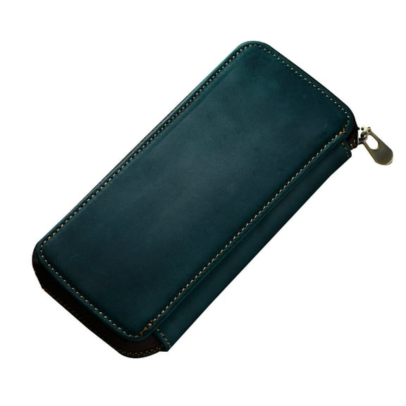 Leather Pen Case Portable Fountain Pen Holder Case 6.49x3.15Inch for Business Women Men