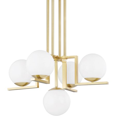 Hudson Valley Lighting 5085-AGB Chandeliers Aged Brass Steel Tanner