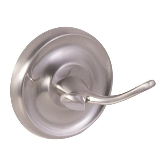 Design House San Martin Transitional Bathroom Double Robe Hook, Brushed Nickel