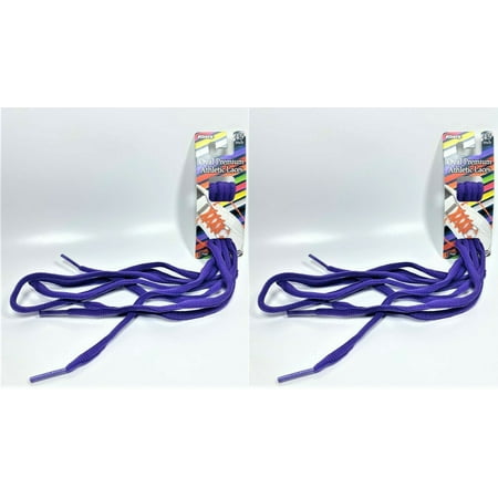 

LOT OF 2 Allary Oval Premium Athletic Laces 45 in. PURPLE