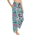 thumbnail image 2 of Naloa Swimming Bulldog Print Women’s Ultra-Soft Comfy Pajama Lounge Pants with Pockets & Drawstring, 2 of 8