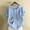 Light Blue, variant on CLOISE Casual Shirts for Women Short Sleeve Plus Size Tops Button Round Neck Pullover Graphic Summer Blouses Purple
