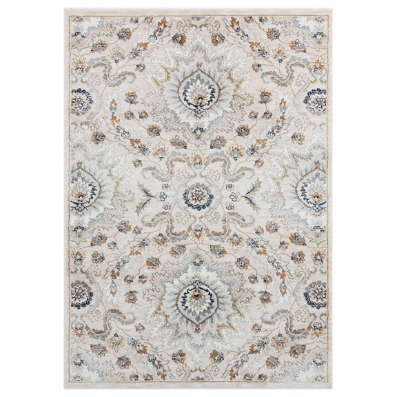United Weavers Eldersburg Fredrickton Beige Transitional Plush Microfiber/Polyester Area Rug or Runner