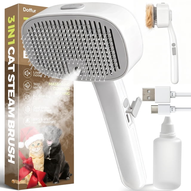 Cepillo de Vapor para Aseo Doffur para Perros y Gatos