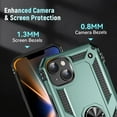 thumbnail image 5 of for iPhone 14 Case for iPhone 14 Case,with Stand,Military Grade Shockproof Liquid Silicone Slim Phone Case for iPhone 14 6.1 Inch-Ink Green, 5 of 12