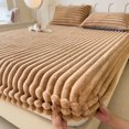 thumbnail image 3 of Funda de colchón de terciopelo cálido para invierno, colcha suave, sábana suave para dormitorio de estudiantes, sábana ajustable gruesa, protector de colchón, funda de cama, 3 of 5