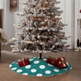 thumbnail image 4 of Sikiie Teal And White Polka Dot Christmas Tree Skirt, Christmas Tree Decorations, Christmas Decor, Tree Mat Decoration(30-48IN)-30", 4 of 6