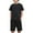 Black, variant on Boys Clothes Summer New Crewneck Casual Solid Color Skin Friendly Short Sleeve T Shirt Tops Shorts 2 Piece Set, Sizes 1-9 Years