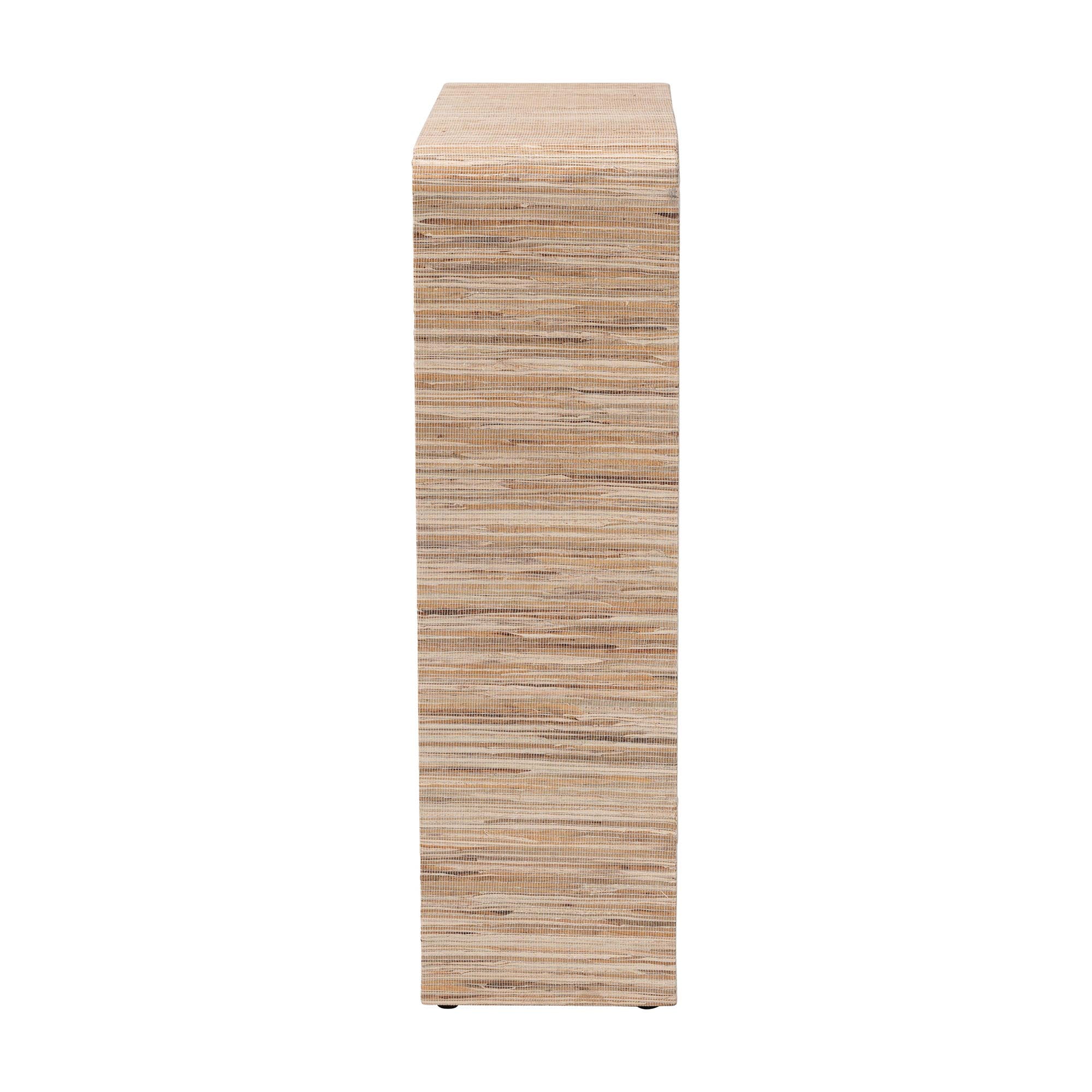 bali & pari Lucy Boho Bookshelf, 2-Shelf, Natural