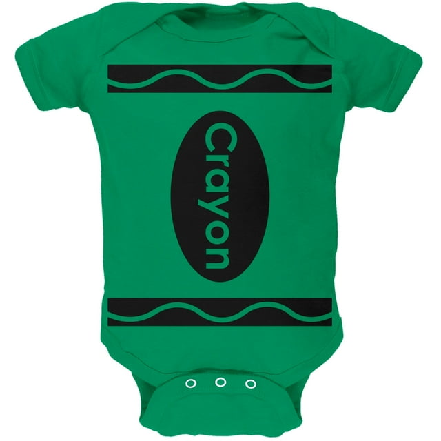 Craie de Cire Vert Costume Vert Doux Bébé une Pièce