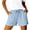 Light Blue, variant on Linen Shorts for Women Summer Casual Wide Leg Loose High Waist Drawstring Dressy Shorts Solid Side Split Shorts Pants Beach Vacation Clothes