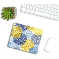 thumbnail image 2 of Mouse Pad, Green Spring Flower Blue Yellow and Navy Chrysanthemum Brown Mouse Pad, Mousepad Rectangle Customized Mouse Pads with Designs Non-Slip Rubber Smooth MousePads for Computer Laptop, 2 of 5
