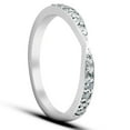 thumbnail image 3 of Pompeii 1/4Ct Diamond Stackable Tapered V Shape Womens Wedding Ring 10k White Gold, 3 of 4