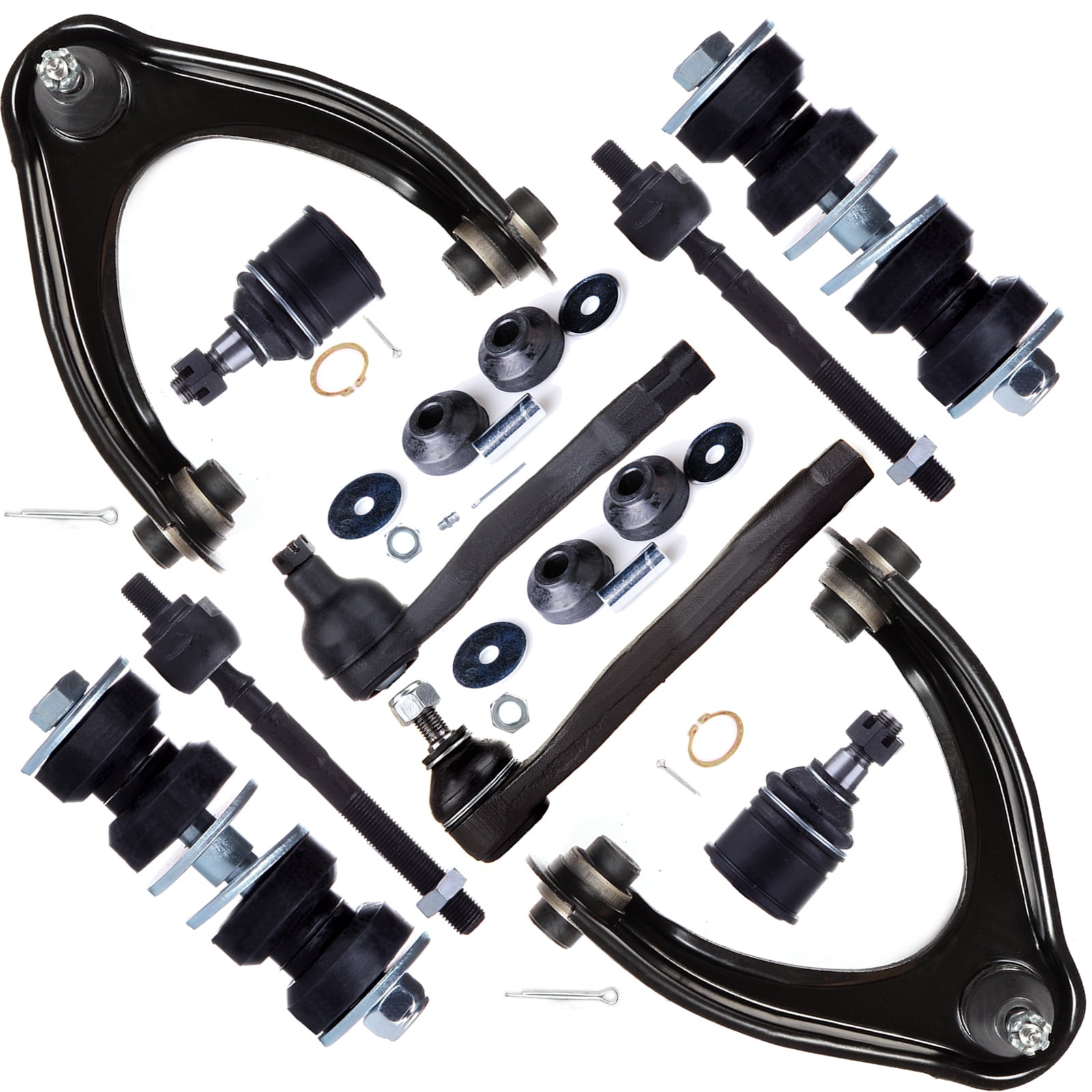 SCITOO 12pcs Suspension Kit 2 Lower Ball Joints 2 Upper Control Arm