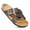 Brown, variant on Cork Recovery Slides for Women with Plantar Fasciitis Relief Comfortable Suede Footbed with Adjustable Buckle Cross Strappy Slip on Casual Travel Walking Beach Ladies Sandals