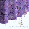 thumbnail image 6 of Purple Butterfly Pattern Shower Curtain 36"x72" ,Bathroom Decorative Shower Curtains Set with 12 Hooks,Modern Waterproof Washable Shower Curtain, 6 of 6