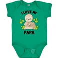 thumbnail image 3 of Inktastic Cute Sloth I Love My Papa with Green Leaves Boys or Girls Baby Bodysuit, 3 of 5