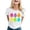 White, variant on JFHHQ Women's Casual Round Neck Short Sleeve T-Shirt top with Humorous Graphic Print SSky Blue