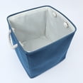 thumbnail image 3 of REGALWOVEN 13 Inch Square Fabric Collapsible Storage Basket Bin with Handle for Shelves Clothes Dark Blue, 3 of 7