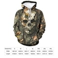 thumbnail image 6 of GHUALURU Men's Skull Camo 3D Graphic Pullover Hoodie with Fall Leaves, Multi1，XL, 6 of 6