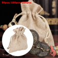 thumbnail image 5 of 50 Uds. Bolsa de arpillera de lino marrón de 9x12 cm, bolsas pequeñas de arpillera, bolsa de joyería con cordón, bolsa de regalo para boda, fiesta, cumpleaños, artesanía DIY oso de fresa Electrónica, 5 of 5