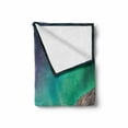 thumbnail image 2 of Nature Soft Flannel Fleece Throw Blanket, Aurora Borealis Above the Rocky Hills Magnetic Poles Solar Space Panorama, Cozy Plush for Indoor and Outdoor Use, 70" x 90", Jade Green, by Ambesonne, 2 of 6