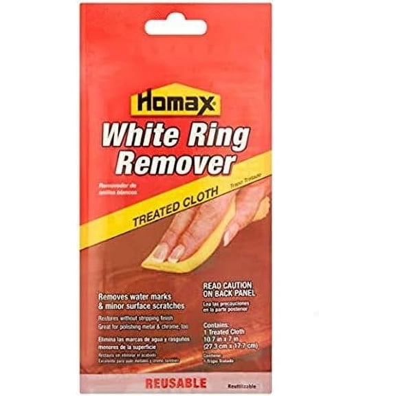 Homax Group 2236 2 Pack 7in. x 11in. Furniture White Ring Remover Cloth